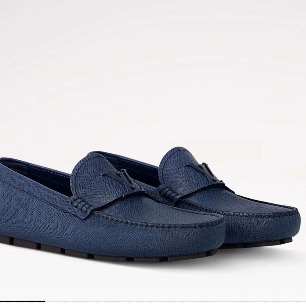 Louis Vuitton Navy Men's Slip-On Loafers - Picture 2 of 5